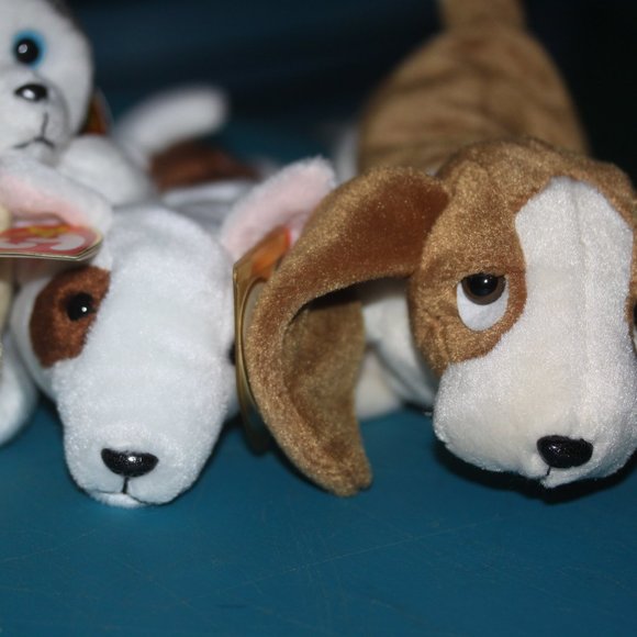TY Beanie Baby Babies Lot Of 5 DOGS *Nanook, Doby, Tracker, Butch, Fetch MWMT - Picture 3 of 3
